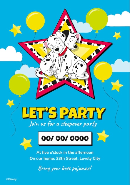 101 Invitación de los dalmatianos