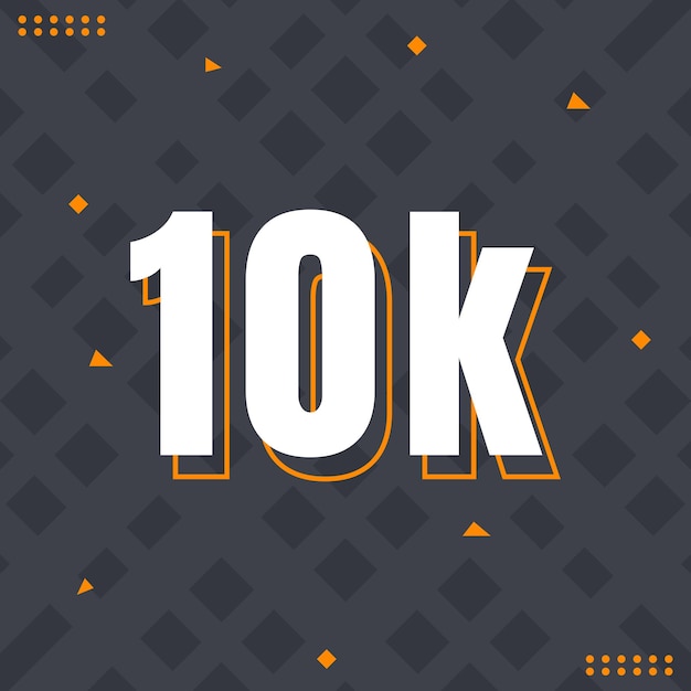 Vector 10k seguidores de las redes sociales