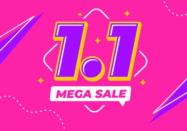 11 banner en línea de mega venta