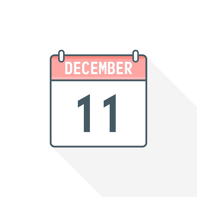 11 de diciembre icono de calendario 11 de diciembre calendario Fecha Mes icono vector illustrator