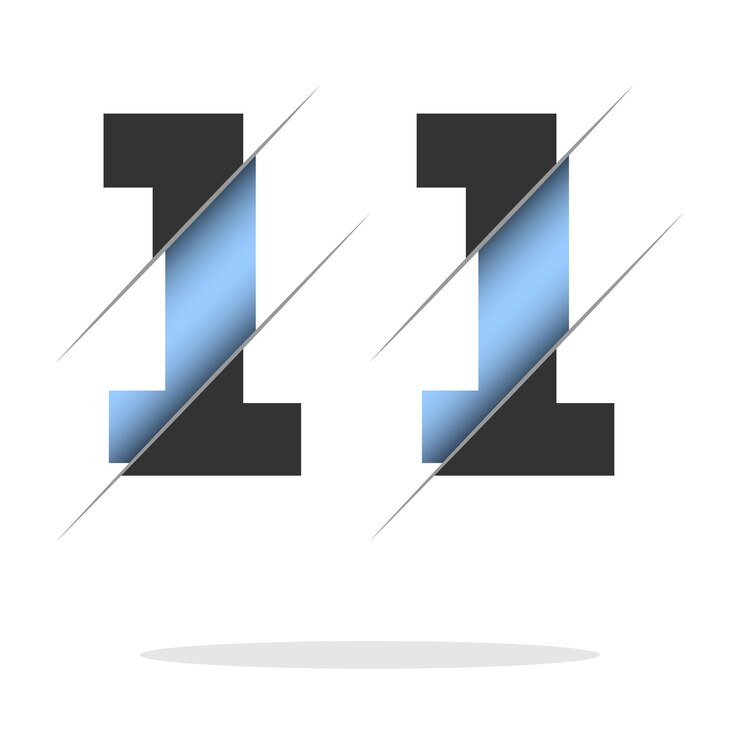 Vector 11 números, diseño de corte 3d. icono para el diseño de celebración. tipografía vectorial. diseño negro creativo.