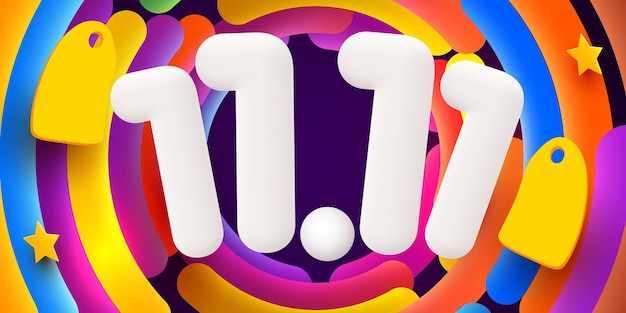 1111 Oferta del día de compras Día mundial de las compras 1111 Ventas locas en línea