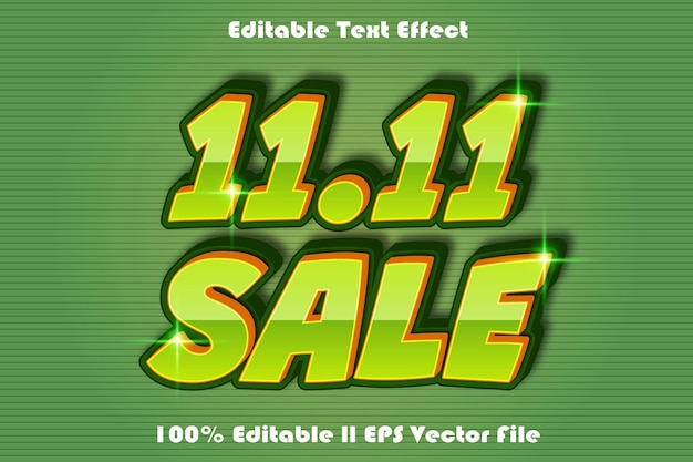 1111 Venta Efecto de texto editable
