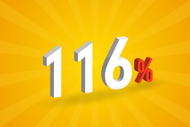 116 descuento texto 3D para ventas y promoción