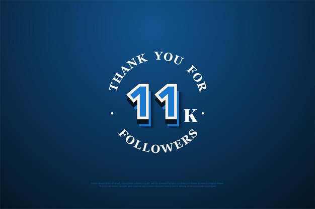 11k seguidores con números de graffiti modernos