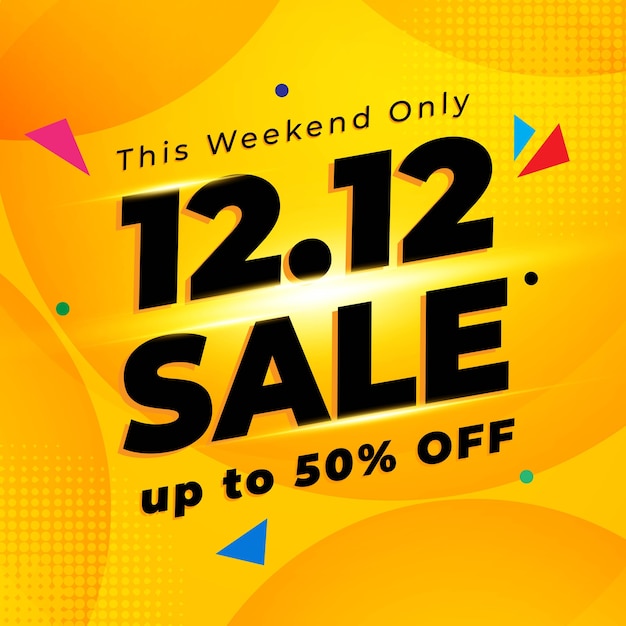 12.12 Banner de venta de día de compras.