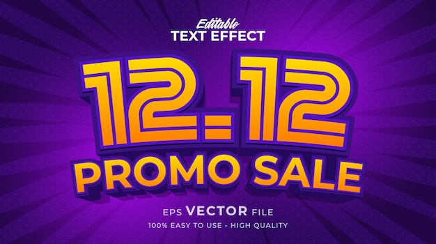 12.12 Venta de tipografía premium efecto de texto editable.