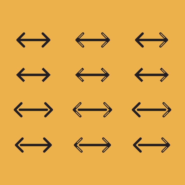 12 Diseño minimalista del vector de flecha