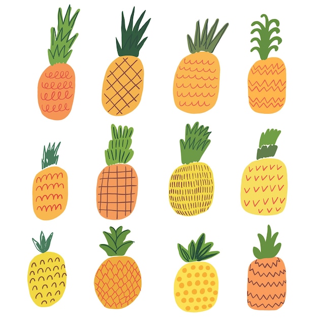 12 maneras de dibujar piñas