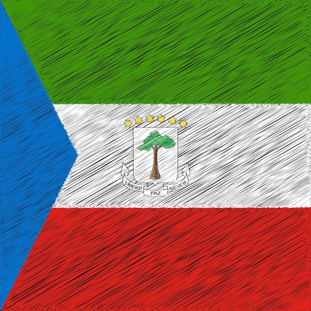 12 de octubre diseño de la bandera del día de la independencia de guinea ecuatorial