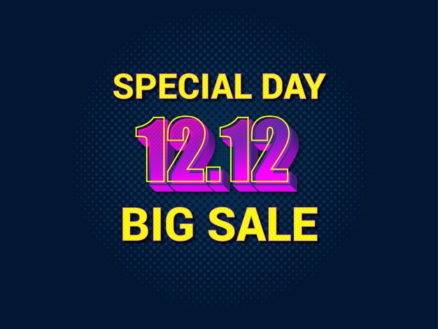1212 banner de gran venta con efecto de texto editable
