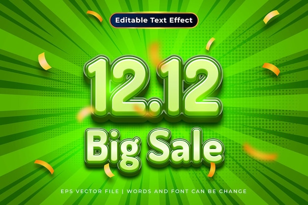 1212 plantilla de efectos de texto editables de big sale