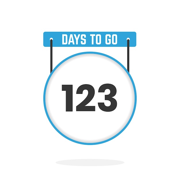Vector 123 días de cuenta atrás para la promoción de ventas 123 días para ir banner de ventas promocionales