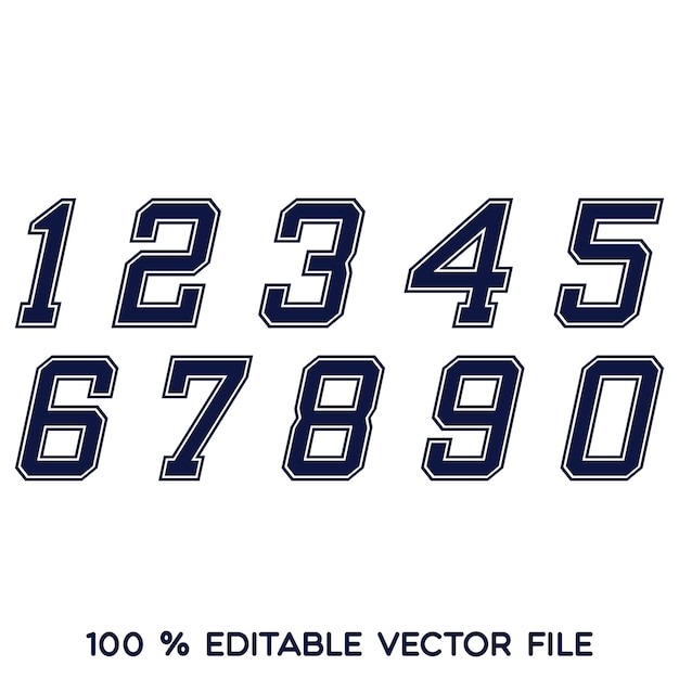 Vector 1234567890 números tipografía camiseta gráficos vectores