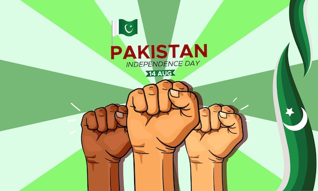 14 de agosto Diseño del Día de la Independencia de Pakistán