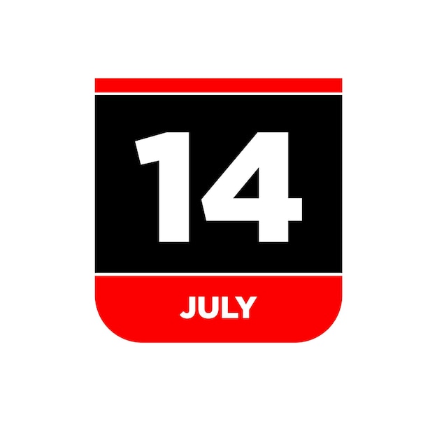 14 de julio día icono día 14 de julio calendario