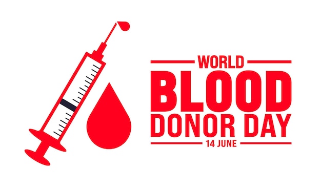 El 14 de junio es la plantilla de fondo del Día Mundial del Donante de Sangre.