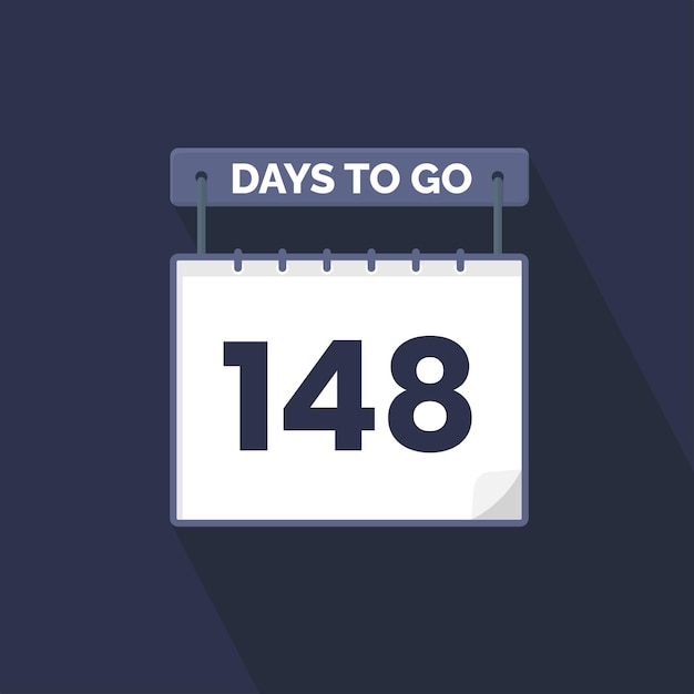 148 días para la cuenta atrás para la promoción de ventas 148 días para el lanzamiento de la bandera de ventas promocionales