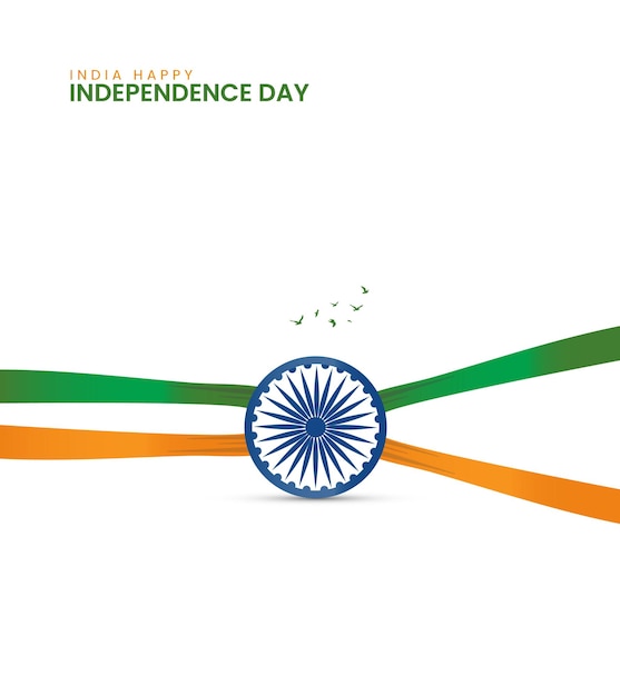15 de agosto Feliz Día de la Independencia de la India Diseño creativo para el estandarte del día de la independencia de la India