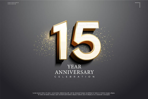 15 aniversario con números reales de celebración