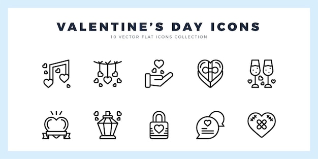 15 Ilustración vectorial del paquete de iconos de color de Love Lineal