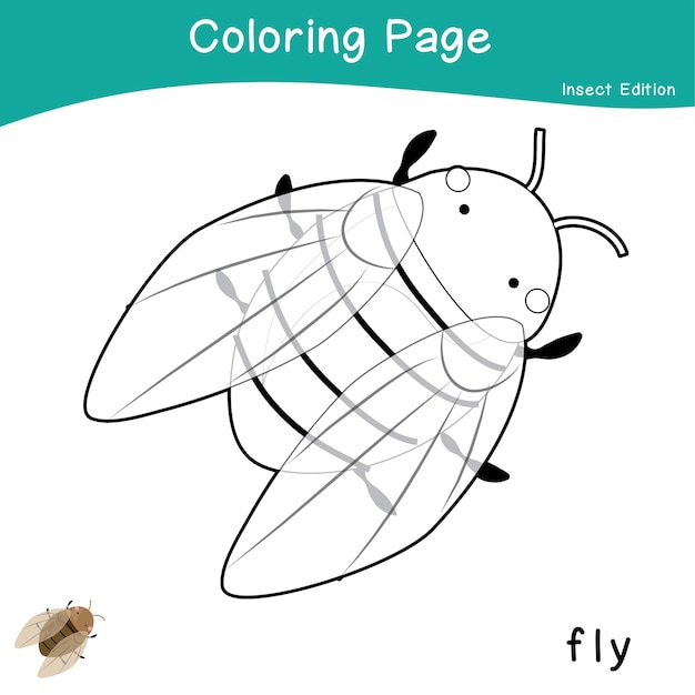 15 página para colorear de insectos