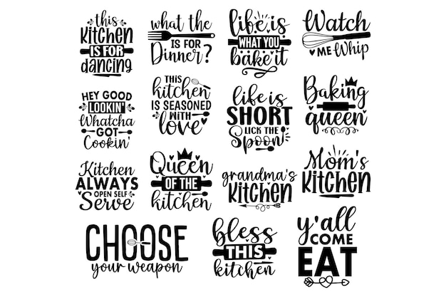15 paquetes de cocina SVG