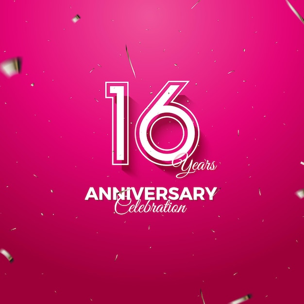 16 aniversario con hermosos números