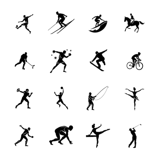 16 iconos establecidos en 4000x4000 px plantilla