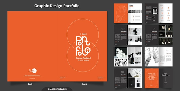 Vector 16 páginas de diseño de portafolio minimalista