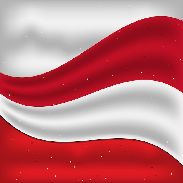 Vector 17 de agosto diseño de la bandera del día de la independencia de indonesia