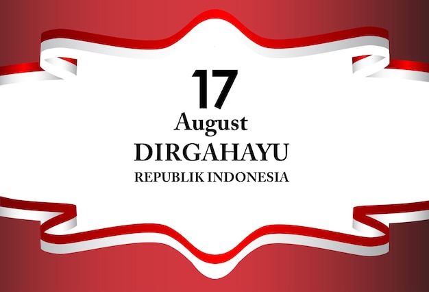 Vector 17 de agosto. símbolo del espíritu de libertad del feliz día de la independencia de indonesia. uso para banner y fondo ilustración vectorial.