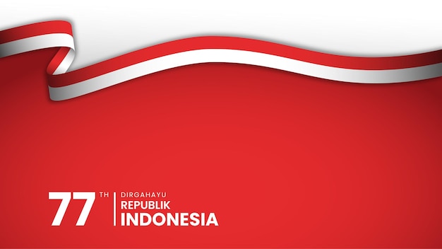 17 Agustus 77th Día de la Independencia de Indonesia Fondo Espacio Vacío