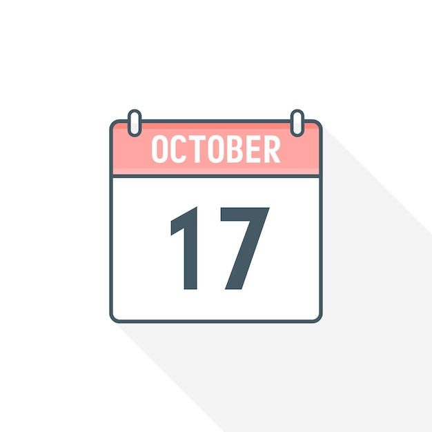 17 de octubre icono de calendario 17 de octubre calendario Fecha Mes icono vector ilustrador