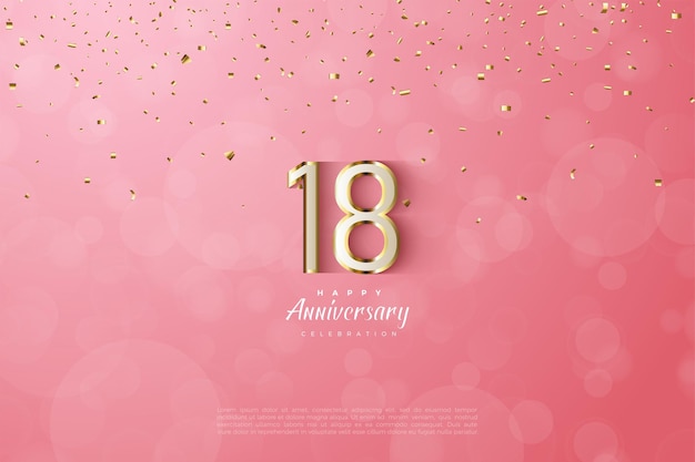 18 aniversario con hermosos números.