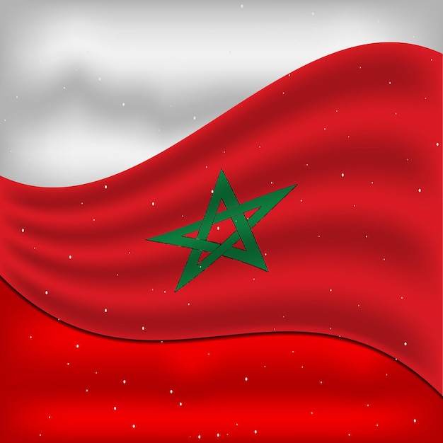 Vector 18 de noviembre diseño de la bandera del día de la independencia de marruecos