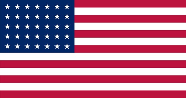 1863 Estados Unidos 1865 Ilustración vectorial de la bandera de calidad premium