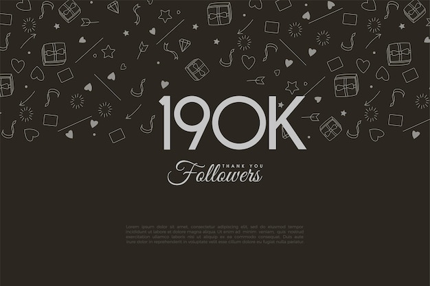 190.000 seguidores con ilustración numérica y miniatura en segundo plano