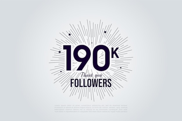 190.000 seguidores con números en blanco y negro