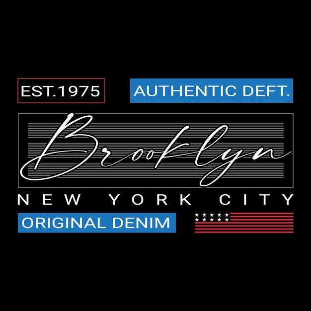 1975 Auténtico diseño de camiseta de Deft Brooklyn New York City