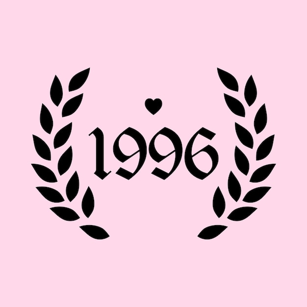 1996 Impresión con hojas de laurel