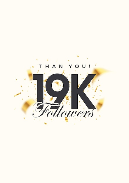 19k seguidores número carteles saludos pancartas para publicaciones en redes sociales