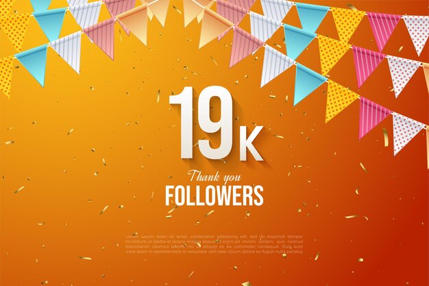19k seguidores, plantilla gracias