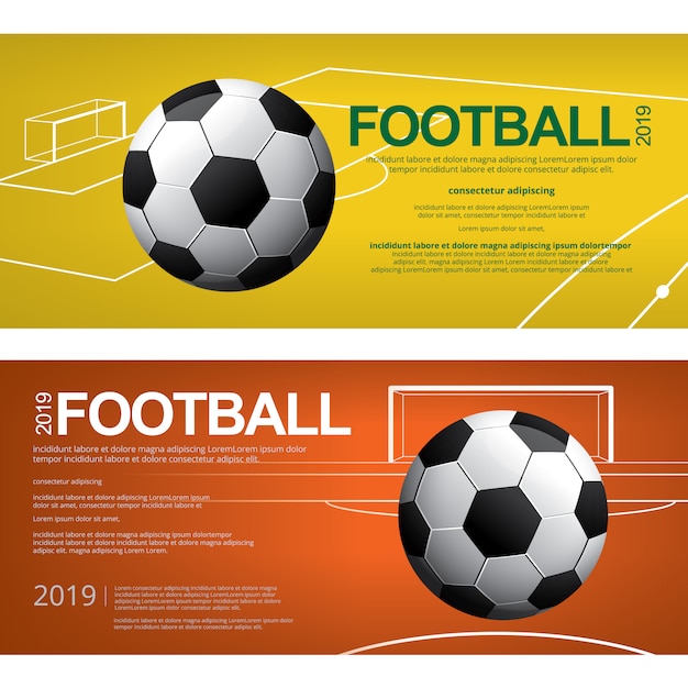 2 Banner Fútbol Fútbol Poster