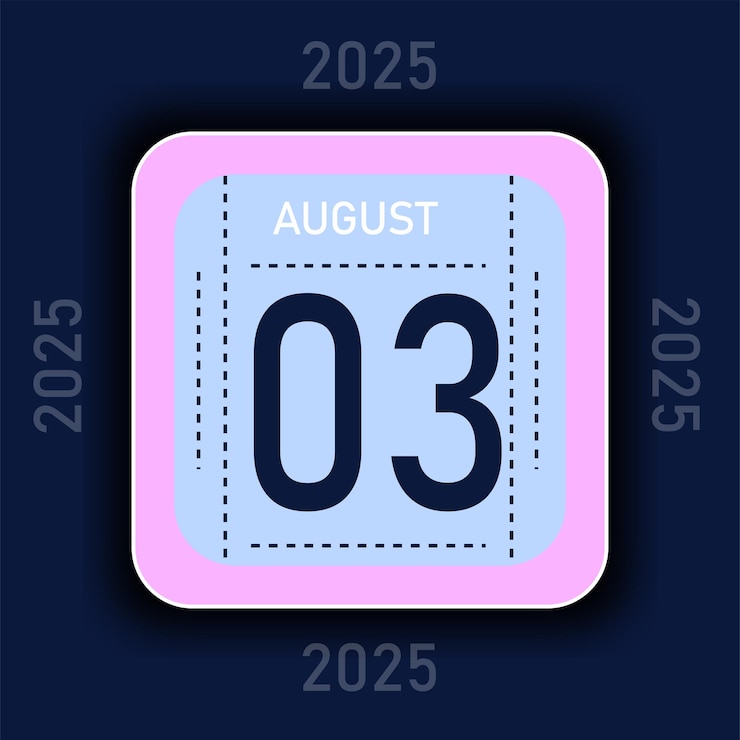Vector 2 calendario de colores para el mes de agosto de 2025