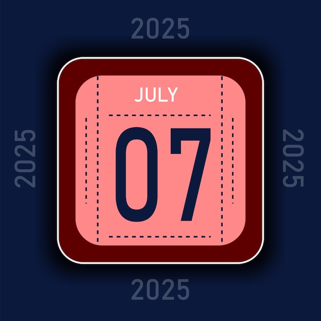2 Calendario de colores para el mes de julio de 2025
