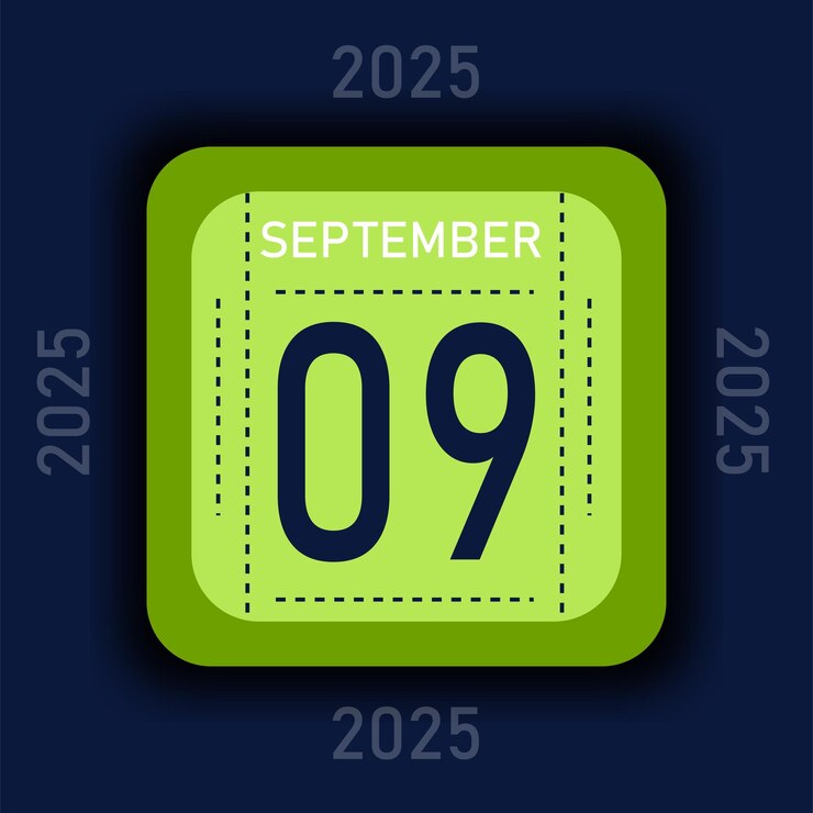 Vector 2 calendario de colores del mes de septiembre de 2025