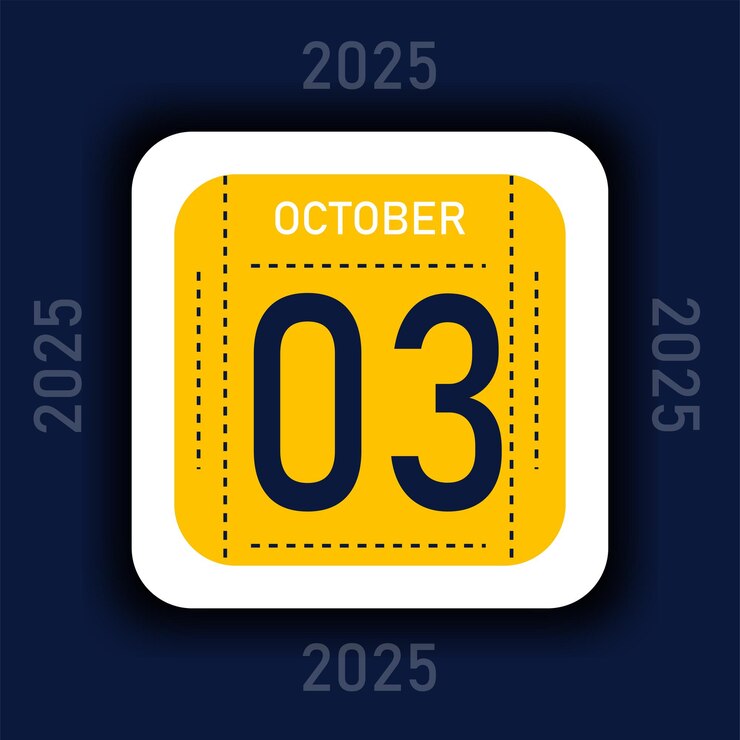 Vector 2 calendario del mes de octubre de 2025