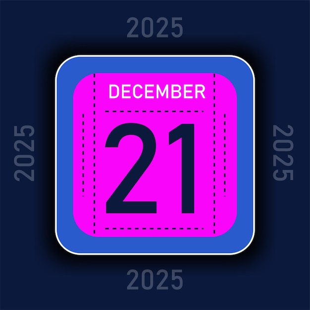 2 Color Calendario del mes de diciembre de 2025