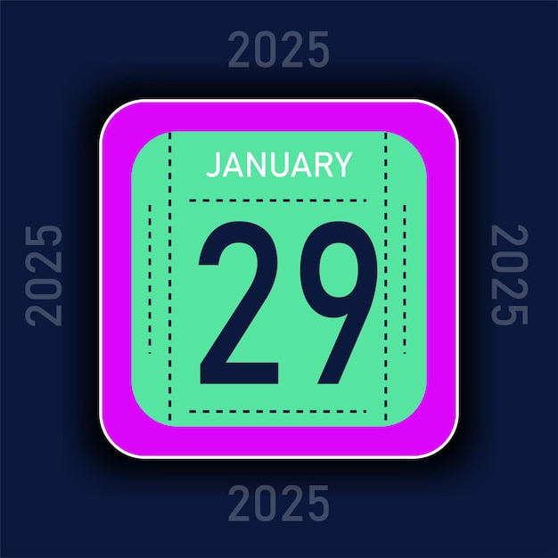 2 Color Calendario del mes de enero de 2025